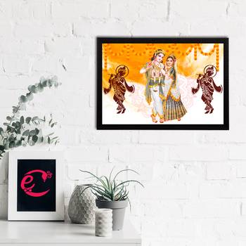 eCraftIndia Lord Krishna Satin Matt Texture UV Art Painting 2