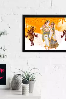 eCraftIndia Lord Krishna Satin Matt Texture UV Art Painting