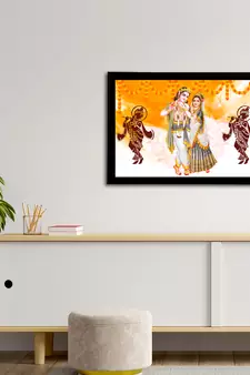eCraftIndia Lord Krishna Satin Matt Texture UV Art Painting