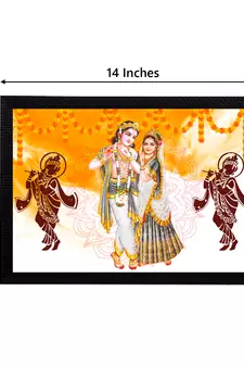 eCraftIndia Lord Krishna Satin Matt Texture UV Art Painting