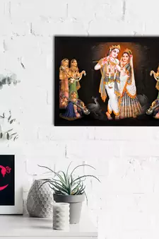 eCraftIndia Lord Krishna Satin Matt Texture UV Art Painting