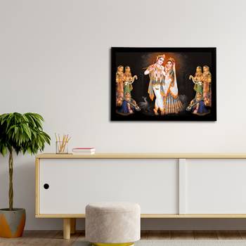 eCraftIndia Lord Krishna Satin Matt Texture UV Art Painting 3
