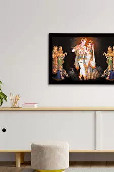 eCraftIndia Lord Krishna Satin Matt Texture UV Art Painting
