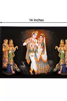 eCraftIndia Lord Krishna Satin Matt Texture UV Art Painting