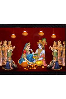 eCraftIndia Lord Krishna Satin Matt Texture UV Art Painting