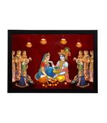eCraftIndia Lord Krishna Satin Matt Texture UV Art Painting