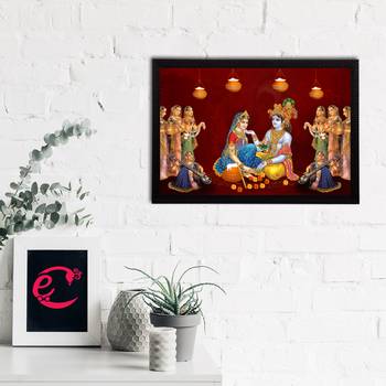 eCraftIndia Lord Krishna Satin Matt Texture UV Art Painting 2