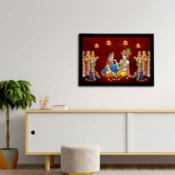 eCraftIndia Lord Krishna Satin Matt Texture UV Art Painting 3