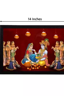 eCraftIndia Lord Krishna Satin Matt Texture UV Art Painting