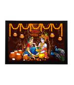 eCraftIndia Lord Krishna Satin Matt Texture UV Art Painting
