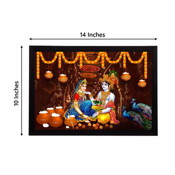 eCraftIndia Lord Krishna Satin Matt Texture UV Art Painting 4