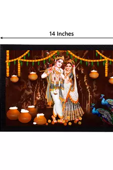 eCraftIndia Lord Krishna Satin Matt Texture UV Art Painting