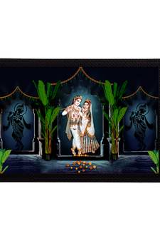 eCraftIndia Lord Krishna Satin Matt Texture UV Art Painting