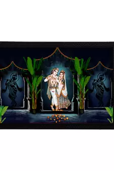 eCraftIndia Lord Krishna Satin Matt Texture UV Art Painting