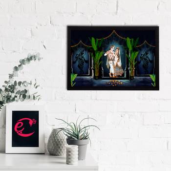 eCraftIndia Lord Krishna Satin Matt Texture UV Art Painting 2