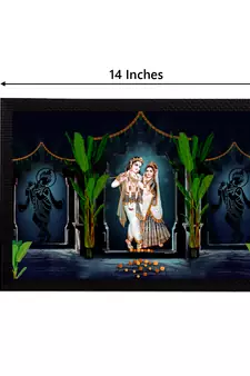 eCraftIndia Lord Krishna Satin Matt Texture UV Art Painting