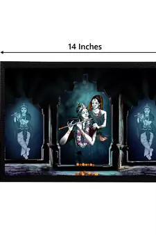 eCraftIndia Lord Krishna Satin Matt Texture UV Art Painting