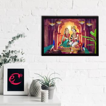 eCraftIndia Lord Krishna Satin Matt Texture UV Art Painting 2