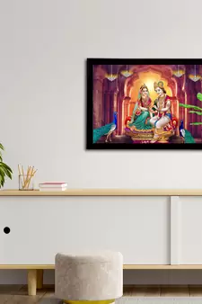 eCraftIndia Lord Krishna Satin Matt Texture UV Art Painting