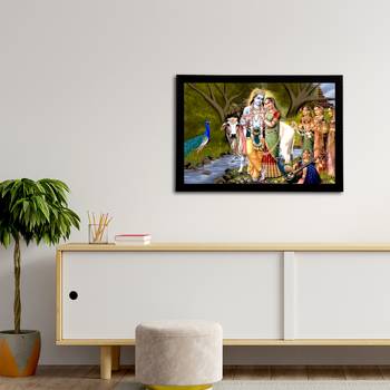 eCraftIndia Lord Krishna Satin Matt Texture UV Art Painting 3