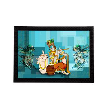 eCraftIndia Lord Krishna Satin Matt Texture UV Art Painting 1