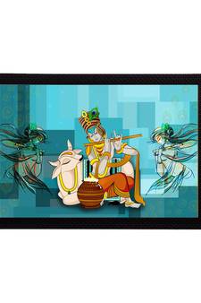 eCraftIndia Lord Krishna Satin Matt Texture UV Art Painting