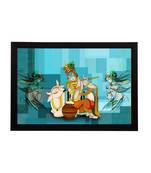 eCraftIndia Lord Krishna Satin Matt Texture UV Art Painting