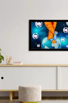 eCraftIndia Lord Krishna Satin Matt Texture UV Art Painting