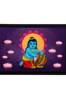 eCraftIndia Lord Krishna Satin Matt Texture UV Art Painting