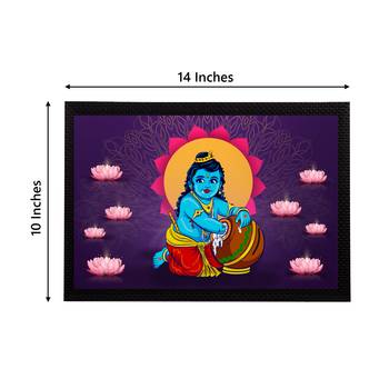 eCraftIndia Lord Krishna Satin Matt Texture UV Art Painting 4