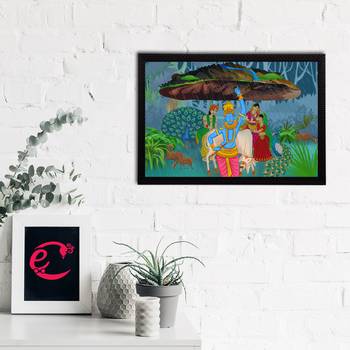 eCraftIndia Lord Krishna Satin Matt Texture UV Art Painting 2