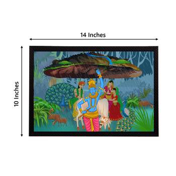 eCraftIndia Lord Krishna Satin Matt Texture UV Art Painting 4