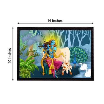 eCraftIndia Lord Krishna Satin Matt Texture UV Art Painting 4