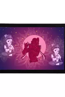 eCraftIndia Lord Krishna Satin Matt Texture UV Art Painting