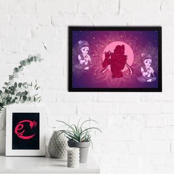 eCraftIndia Lord Krishna Satin Matt Texture UV Art Painting 2