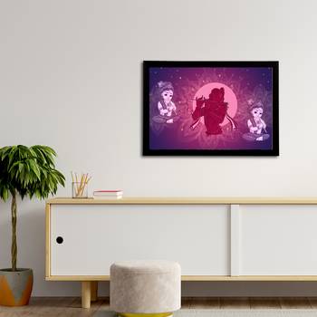 eCraftIndia Lord Krishna Satin Matt Texture UV Art Painting 3