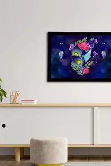 eCraftIndia Lord Krishna Satin Matt Texture UV Art Painting