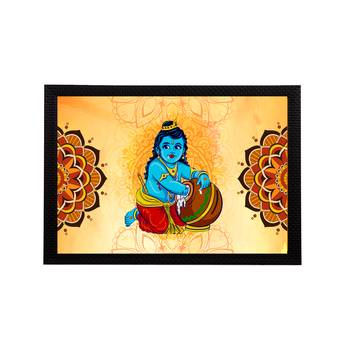 eCraftIndia Lord Krishna Satin Matt Texture UV Art Painting 1