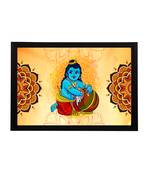 eCraftIndia Lord Krishna Satin Matt Texture UV Art Painting