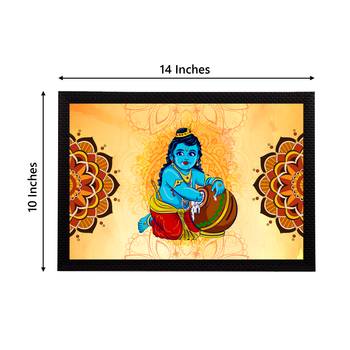 eCraftIndia Lord Krishna Satin Matt Texture UV Art Painting 4