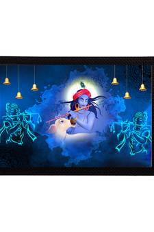 eCraftIndia Lord Krishna Satin Matt Texture UV Art Painting