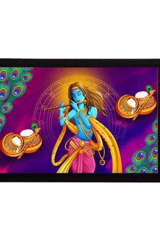 eCraftIndia Lord Krishna Satin Matt Texture UV Art Painting