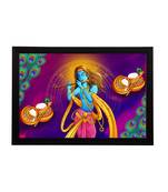 eCraftIndia Lord Krishna Satin Matt Texture UV Art Painting