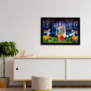 eCraftIndia Lord Krishna Satin Matt Texture UV Art Painting 3