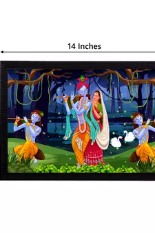 eCraftIndia Lord Krishna Satin Matt Texture UV Art Painting