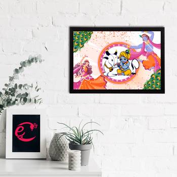 eCraftIndia Lord Krishna Satin Matt Texture UV Art Painting 2