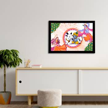 eCraftIndia Lord Krishna Satin Matt Texture UV Art Painting 3