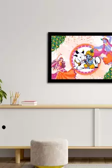 eCraftIndia Lord Krishna Satin Matt Texture UV Art Painting