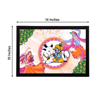 eCraftIndia Lord Krishna Satin Matt Texture UV Art Painting 4