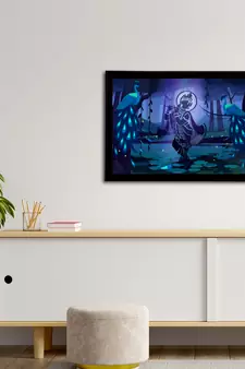 eCraftIndia Lord Krishna Satin Matt Texture UV Art Painting